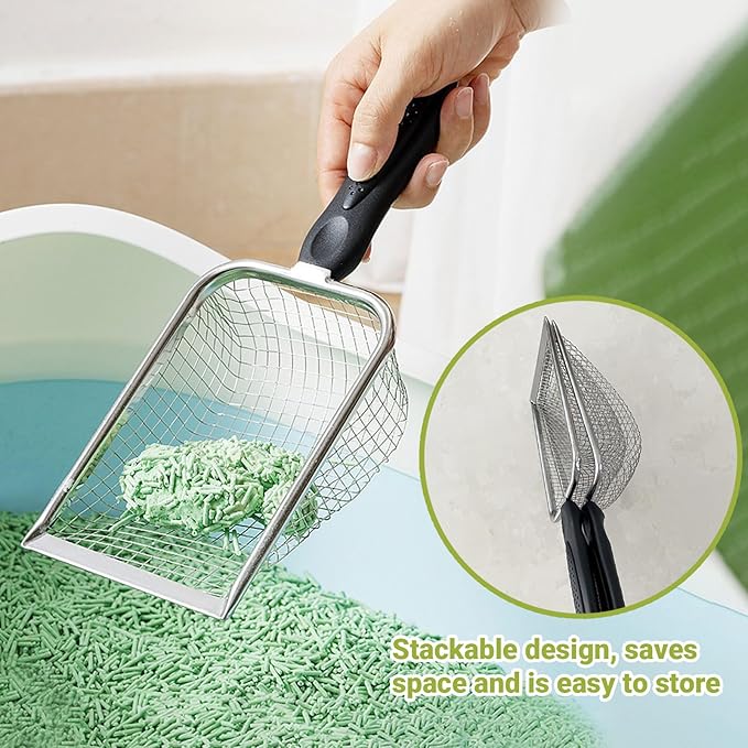 2 Pcs Gardening Soil Sifter, Handheld Shovel, Shape Garden Sieve Sifter with Handle (3.8mm and 5mm Mesh), Portable Gardening Sifter for Gradening Sand Soil Dirt Compost (2 Set)