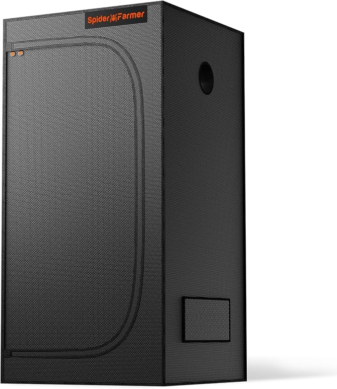 Spider Farmer 2x2x4 Grow Tent Pro-Grade, 24"x24"x48", with Removable Floor Tray, 1680D Thicken Mylar Canvas, 2x2 for Indoor Hydroponic Growing for SF1000, SE1500, G1500