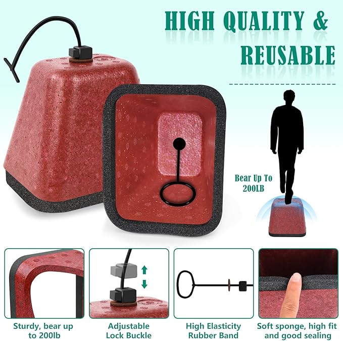 2 Pack Outdoor Faucet Covers for Winter, Heavy Duty Faucet Spigot Covers Winter Insulated, Reusable Outdoor Faucet Covers Hose Bib Covers for Winter Freeze Protection