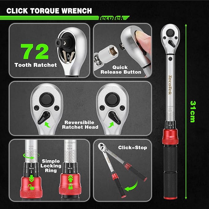 11Pcs 3/8" Drive Spark Plug Socket Set with Click Torque Wrench, Spark Plug Gapper, Universal Joint, Extension Bar, 9/16", 5/8", 3/4", 13/16", 14, 16 and 18mm, CR-V Sockets with Rubber Rings