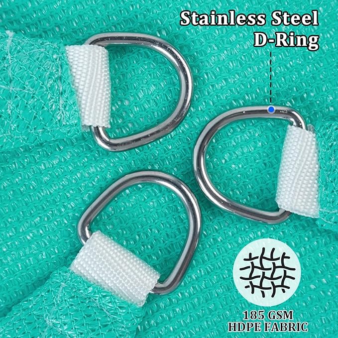 Shade&Beyond Sun Shade Sail Breathable UV Block Outdoor Covering Cloth for Backyard, Pool, 8'X11'X13.6', Turquoise (Customized Available)