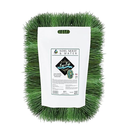 Soil Seed & Water Tee Top Divot Repair Blend – Turf Repair Soil Organic Fertilizer for Golf Greens, Lawns & Sports Fields - OMRI Listed Organic Fertilizer