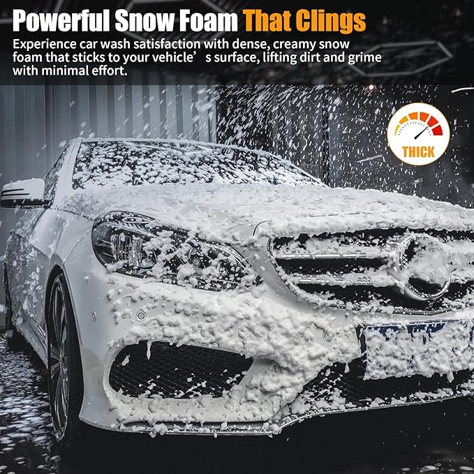 Foam Cannon for Pressure Washer - 1L Wide Mouth Car Snow Foam Cannon, 4000 PSI, Match M22 and 1/4” Quick,The Power Washer Accessories for Car Wash Cleaning, Great Gift for Car Owners