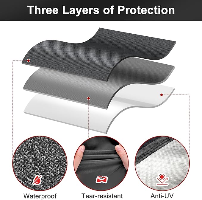 LBTING Grill Cover, 26-inch Heavy Duty 300D Oxford Waterproof Windproof UV Resistant BBQ Gas Grill Cover for Outdoor Barbecue Fit Most Brands Weber, Brinkmann, Char Broil, Holland