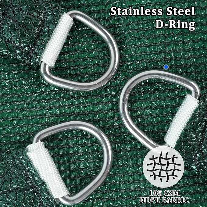 Shade&Beyond Sun Shade Sail Breathable UV Block Outdoor Covering Cloth for Backyard, Pool, 5'X9', Dark Green (Customized Available)