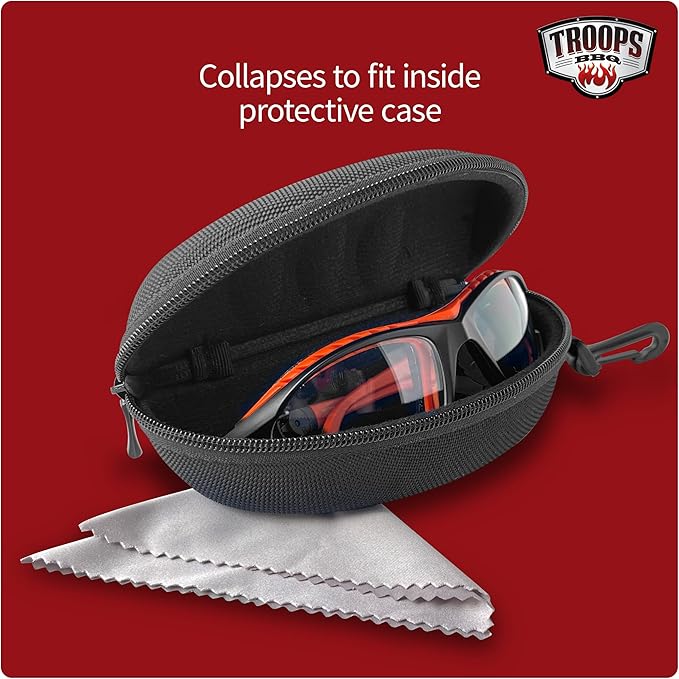 TROOPS BBQ Grilling Goggles Anti-Fog Tear-Free Anti-Scratch Eye Heat Protection Safety Glasses