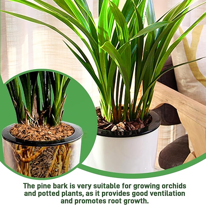 29qt Organic Orchid Potting Bark -Natural Orchid Mulch for Potted Plants, Root Development of Orchid Plants and Garden Soil Amendment Mix…