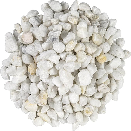 MSI Decorative Tumbled White Pebbles, 0.25 inch - 0.75 inch, 40 lb. Bag (55 Bags/Pallet)