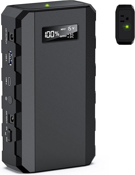 SinKeu 24000mAh AC Power Bank, 88.8Wh|65Watts Portable Power Bank with AC Outlet, Fast Charging Battery Pack for Laptops Gray