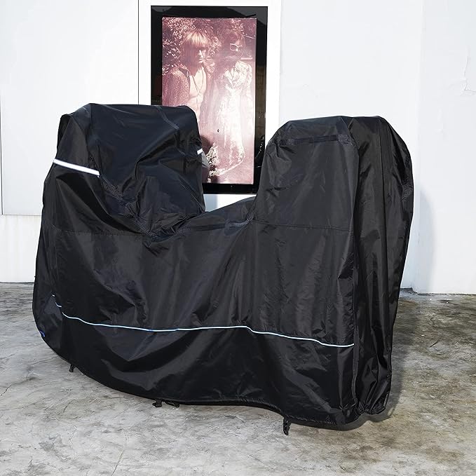 FENRIR 420D 90"INCH Motorcycle Cover Waterproof Outdoor Storage compatible with Adventure MaxiScooter R1300GS R1250GS S1000XR Multistrada Vstrom Versys Tracer9 Tenere700 Africa twin NC750 XMAX Burgman