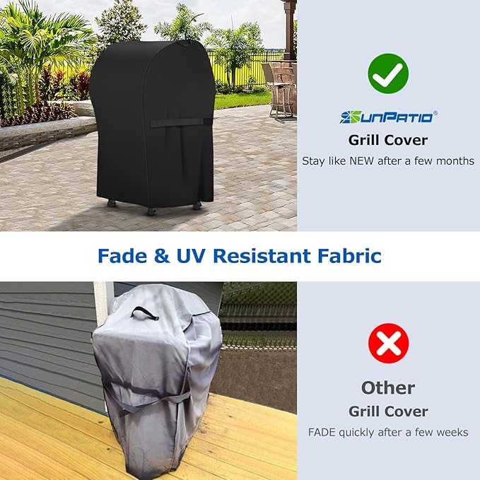 SunPatio 2 Burner Grill Cover 30 Inch, Heavy Duty Waterproof Small BBQ Cover Compatible for Weber Spirit 210 Series, Charbroil, Kenmore Grills, Compared to Weber 7105 (Not Fit for Spirit II E-210)