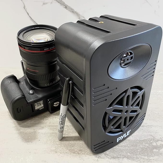 Pyle Indoor Outdoor Speakers Pair - 300 Watt Dual Waterproof 4” 2-Way Full Range Speaker System w/ 1/2” High Compliance Polymer Tweeter - in-Home, Boat, Marine, Deck, Patio, Poolside - PDWR45BK