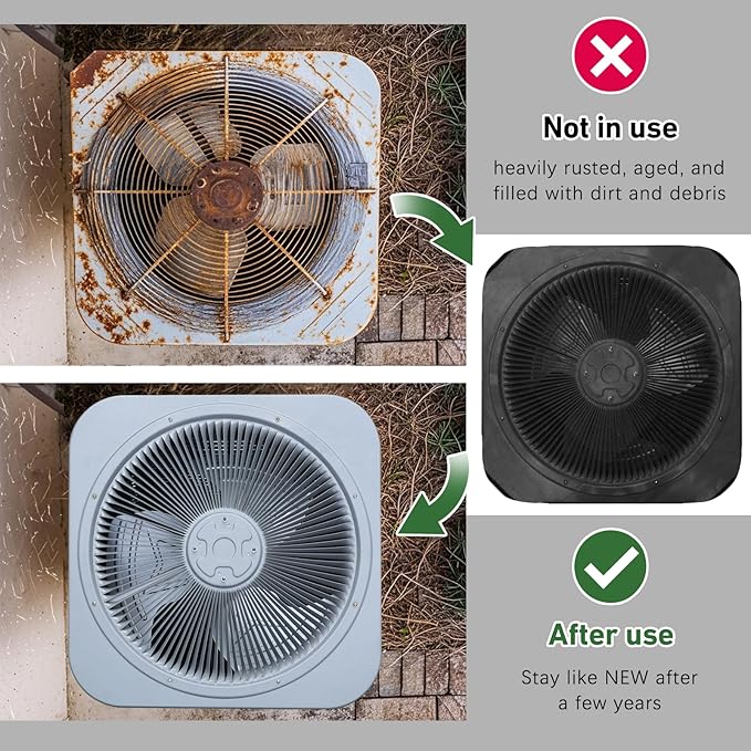 26x26 Central Air conditioner Covers for Outside, Larger Mesh AC Unit Covers Outdoor - Top Universal Defender