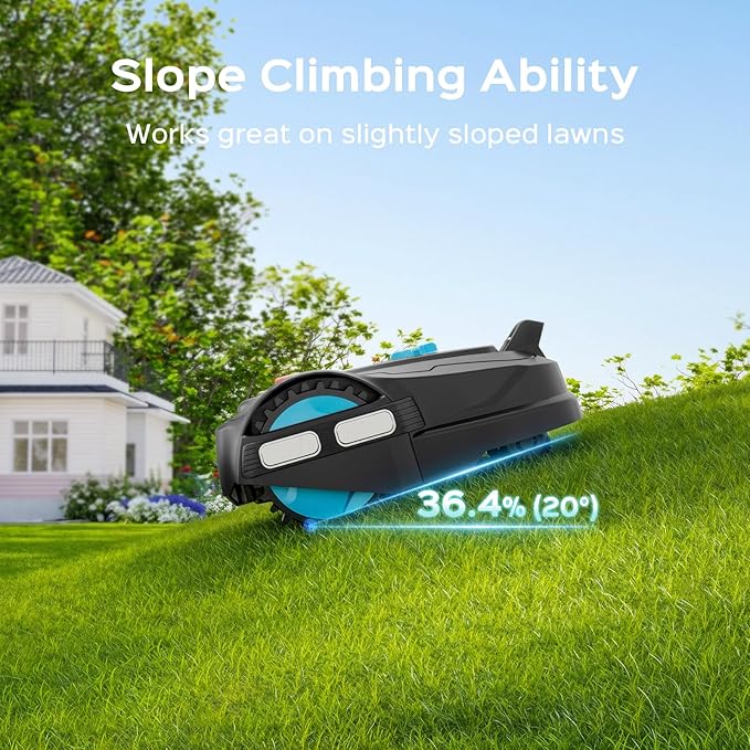 M800Plus GPS+3D Vision Cordless Robot Lawn Mower with Bow-Shaped Path Mowing, APP Control, Robotic Lawnmower with Obstacle Avoidance, Auto-Charging, Height Adjust for Lawns up to 8611 sq.ft