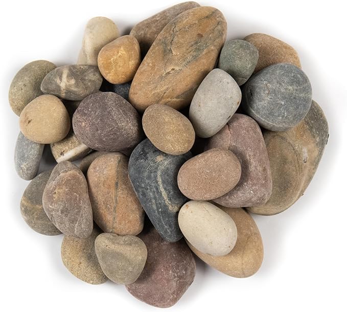 MSI Amazon Decorative Polished Multicolor Pebbles, 0.4 inch - 1.2 inch, 40 lb. Bag (55 Bags/Pallet)