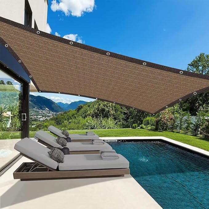 Shade Cloth,80% Sunblock Net with Metal Grommets and Reinforced Edges,Garden Sun Shade Netting,Used in Courtyards,Balconies,Carports,Greenhouse, Plants Growing,Chicken Coop Patios etc.10x12FT