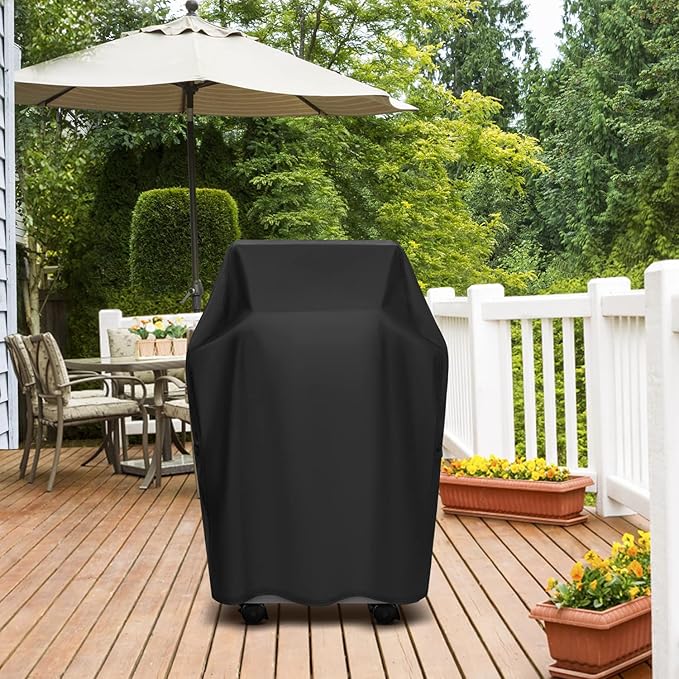 Arcedo Small Grill Cover 32 Inch, Heavy Duty Waterproof 2 Burner BBQ Gas Outdoor Barbecue Cover, Compatible with Weber Char Broil Nexgrill Grill with Collapsed Side Tables