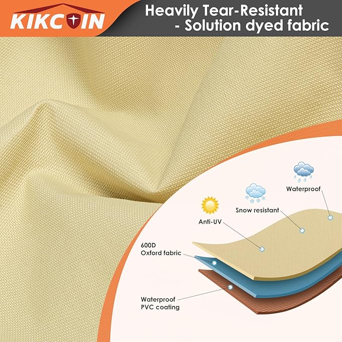 Patio Furniture Covers Waterproof for Table and Chairs, Rectangular Outdoor Furniture Set Cover, Anti-Fade, Tear/Water Resistant Patio Furniture Set Covers, 110"L x 84"W x 28"H