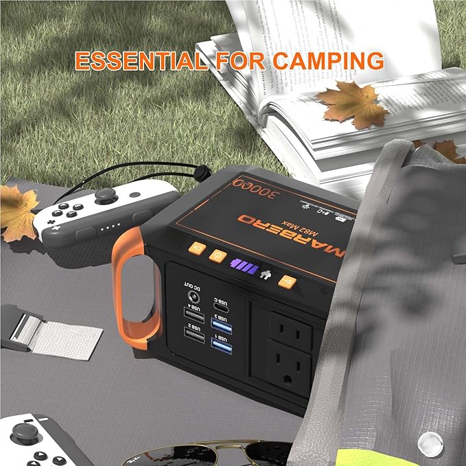 MARBERO Carrying Case for Power Station Compatible with M168 M270 Portable Power Bank Carrying Storage with Waterproof Fabric for Outdoor Camping (Bag Only)