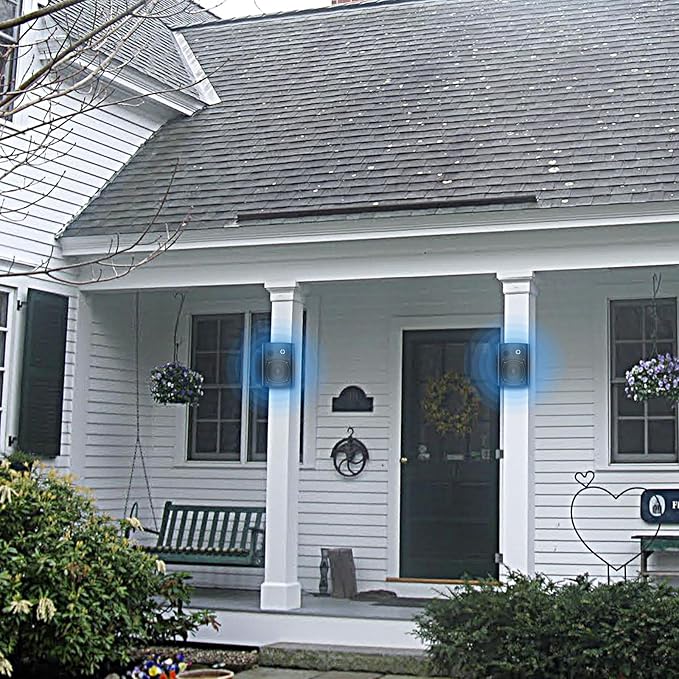 STUDIOFINIX 5.25 Inch 600W Passive Wall Mount Speakers Weather Resistant Indoor Outdoor Speakers for Patio Garage Home,2 Pairs (Black)