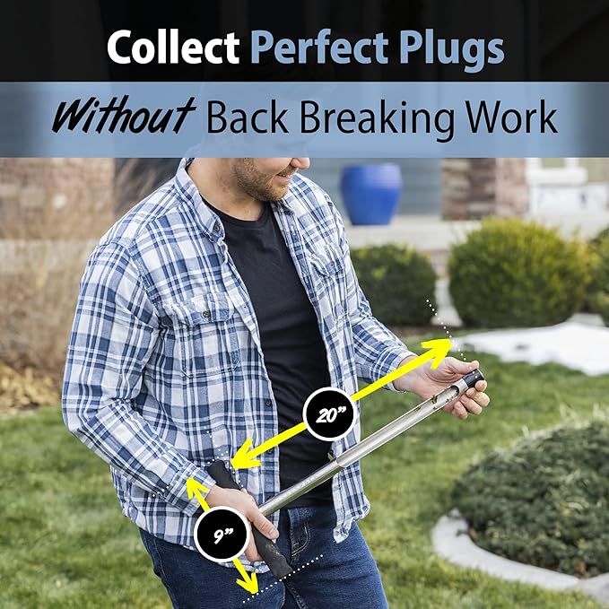 Sleekspace Soil Probe with Small Soil Sampler Bags. 20" Soil Sample Probe Rod. Patent Pending Ground Probe Design for Tidy Strata in Soil Test Sampling.
