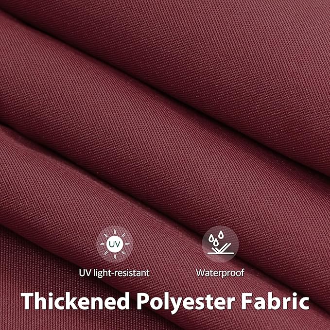 MCombo 13.2x7.8 Feet Manual Retractable Patio Door Window Awning Sunshade Shelter Outdoor Canopy,1308 (Burgundy, 13.2'(L) x 7.8'(W))