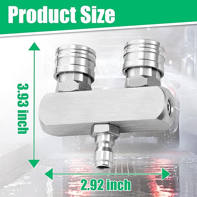 2-in-1 Pressure Washer Tips, Dual Pressure Washer Nozzle Tip with 8 Power Washer Spray Tips (0°/15°/25°/40°), 5000 PSI High Pressure Nozzle Set, 1/4" Quick Connect for Cars/Driveways/Patios