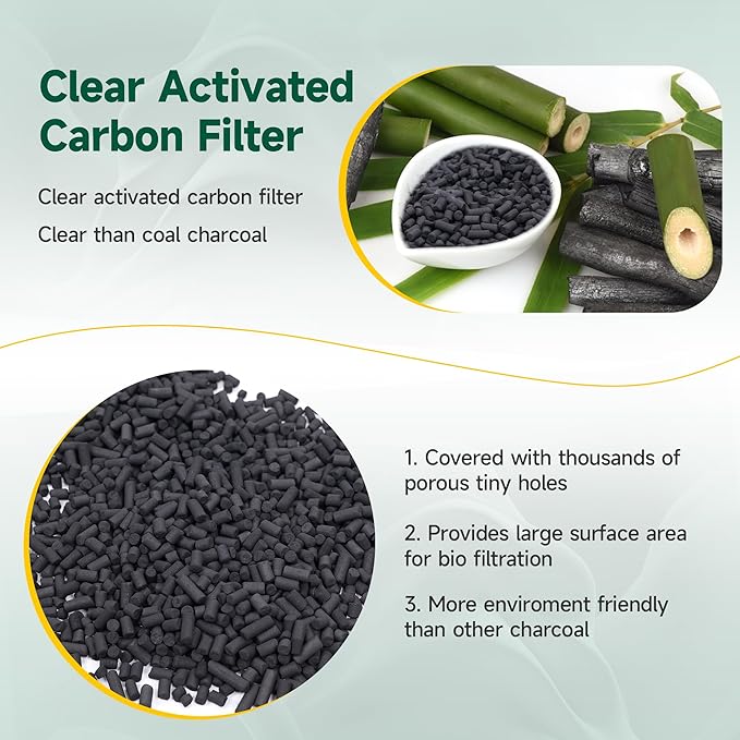 2 Packs 210g Odor Absorbing Activated Carbon Filter Refills for Smart Waste Kitchen Composter, Activated Charcoal Pellets
