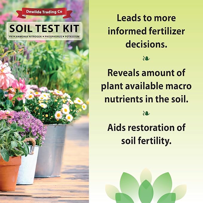 Soil Test Kit -140 Test- 2025 Updated- Testing PH Ammonia Nitrogen Phosphorus and Potassium - Tester for Your Vegetable Garden Lawn and Soil