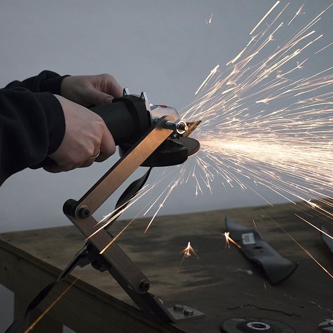 All American Sharpener Model 5000 Lawn Mower Blade Sharpener for Mulching and Standard Lawn Mower Blades