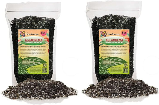 Gardenera Aglaonema Plant Potting Soil - All-Natural Blend for Thriving Aglaonema Plants - Boosts Root Health and Distinctive Foliage - 10 Quart