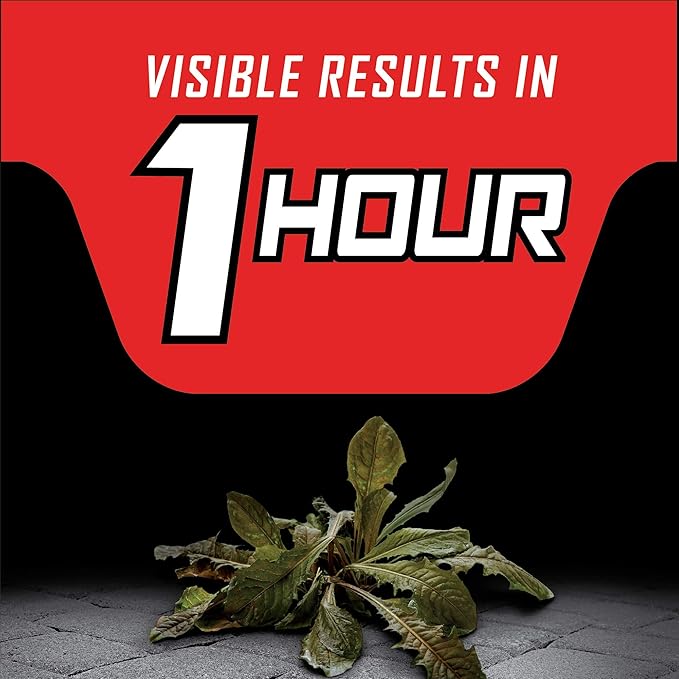 Ortho GroundClear Year Long Vegetation Killer Refill - Visible Results in 1 Hour, Kills Weeds and Grasses to the Root, Up to 1 Year of Weed and Grass Control, 1.33 gal.
