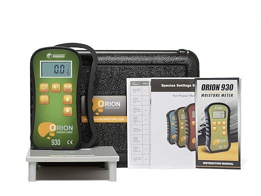 Orion® 930 Pinless Wood Moisture Meter by Wagner Meters I Accurate, Non-Damaging, Dual Depth Lumber Moisture Measurement, On-site Calibration (Traceable Calibrator - NIST)