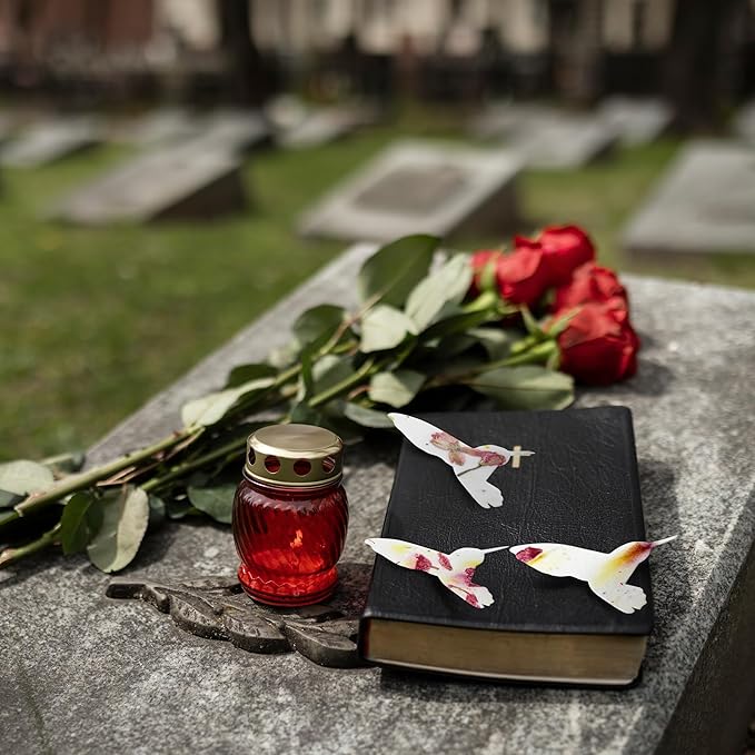 24pcs Hummingbird Seed Paper – Plantable Seed Paper Embedded with Wildflower Seeds for Funeral, Memorial & Other Milestone Celebrations (Pink & Yellow)