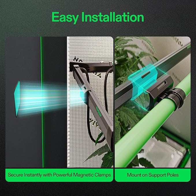 VIVOSUN Lumaray LED Grow Light Bars 16”(4-Bar), Full Spectrum Side Lighting with 60% Red Light up to 25% Yields for Grow Tents, Greenhouses, Magnet Reliability Upgraded, SGS Compatible