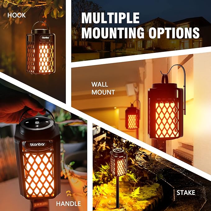 2pcs Outdoor Speakers with Torch Atmosphere,10W Portable Bluetooth Stereo Speaker,IP65 Waterproof Led Flame Speakers, Torch Lights for Patio Home Decor, for Men Women Dads Moms