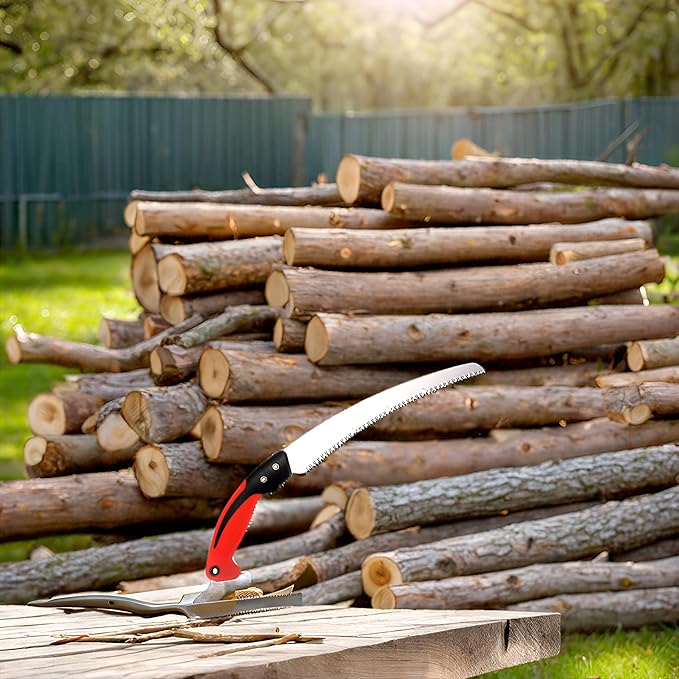 11 Inch Hand Pruning Saw with Saw Blade Enclosure for Garden Trimming Wood Camping Tree Branches