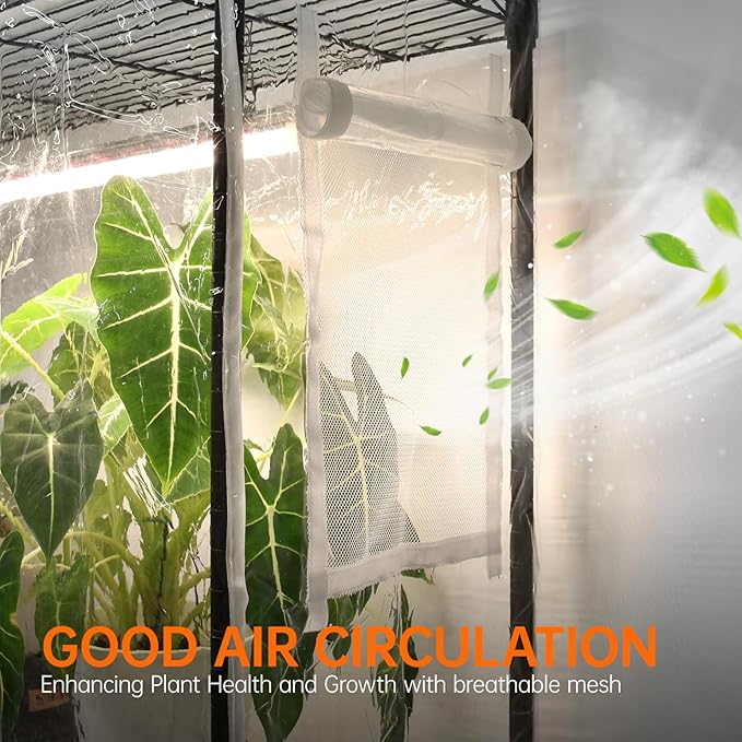 Indoor Greenhouse with Grow Light, Mini Green House with 4 Pack 24W Full Spectrum Plant Lights with Timer, Plant Shelf with Tent for Indoor Plant, Seed Starting, Seed Tray, 35.4"x13.8"x59"