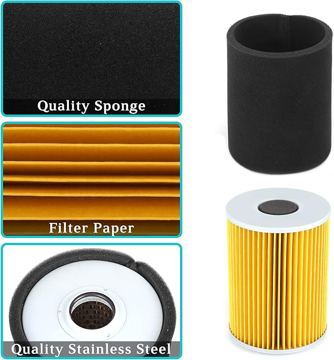 10L0L Tune Up Kit for Yamaha G2 G8 G9 G11 4 Cycle Gas Golf Cart 1985-1994, Replaces J10-14417-00 J38-14450-00, Air Filter Pre-Filter with Spark Plug Fuel Filter