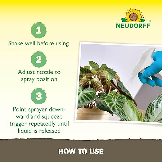 Neudorff Indoor Plant Spray for House Plants & Greenhouse, Kills Spider Mites, and Scale and 100+ Listed Insects on Contact for Organic Gardening, Contact Insecticide, Ovicide (32 oz)