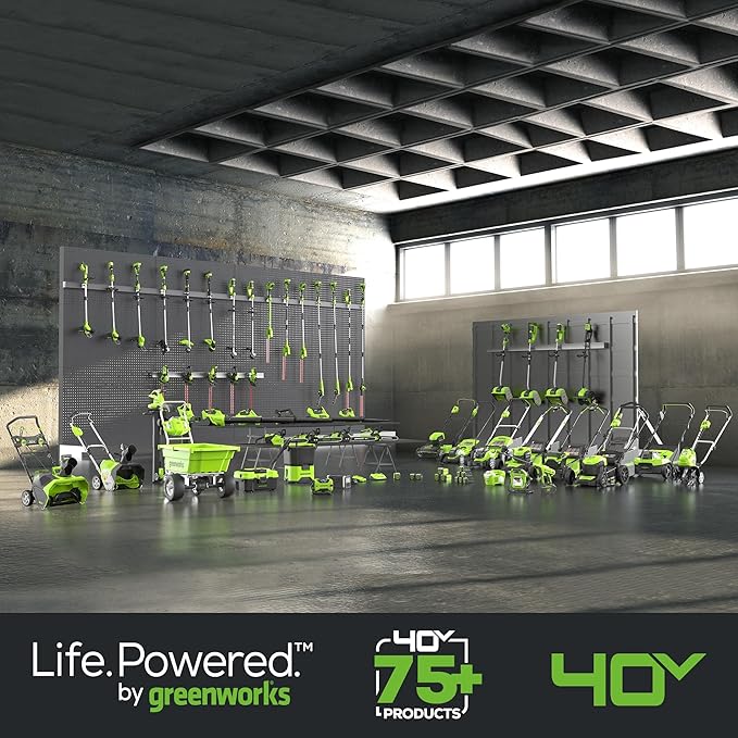 Greenworks 40V 20" Twin Blade Mower, 4.0Ah + 2.0Ah Battery