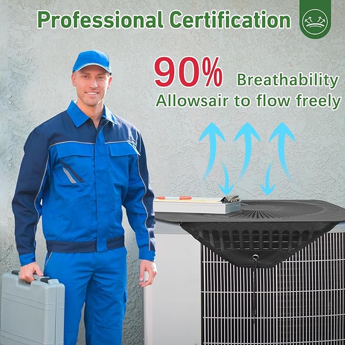 26x26 Central Air conditioner Covers for Outside, Larger Mesh AC Unit Covers Outdoor - Top Universal Defender
