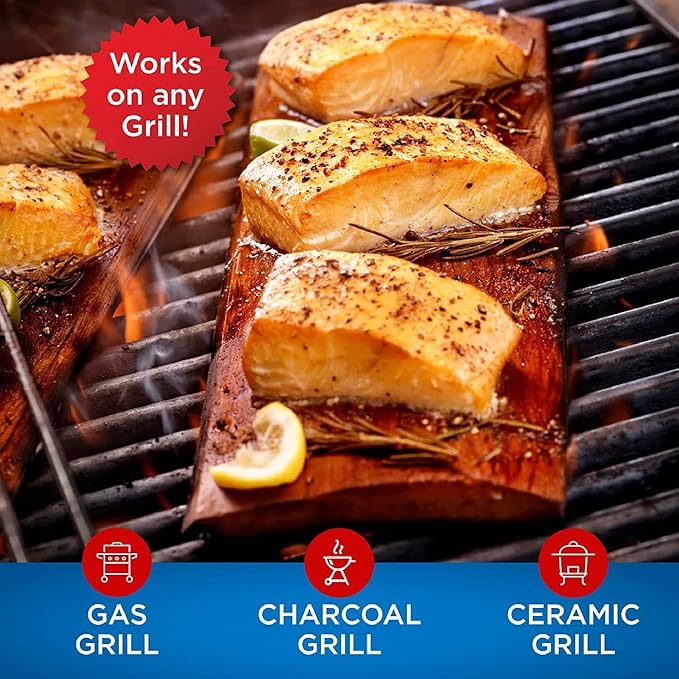 Jaccard Premium Cedar Planks, For Grilling, Fish, Meat, and Veggies, 6.5" x 3.5", 25 Small Planks for Gas, Ceramic, and Charcoal Grills