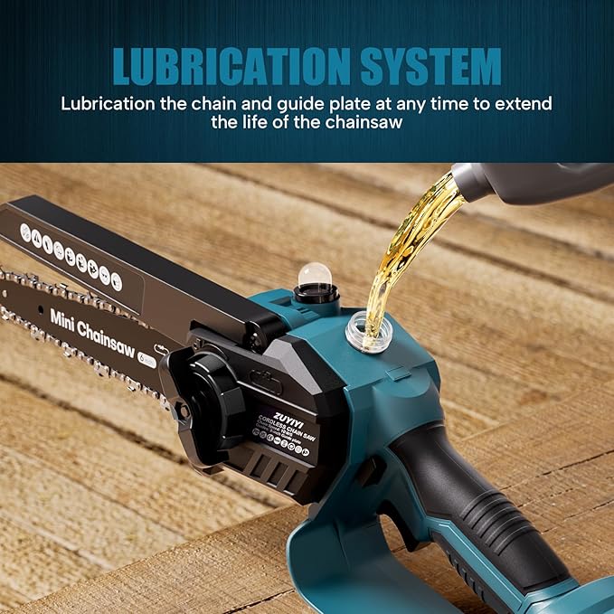 Mini Chainsaw Cordless 6 Inch & 8 Inch for Makita 18V Battery, Brushless Handheld Chain Saw with Oiler Electric Chainsaw for Garden Courtyard Tree Branch Wood Cutting (Battery NOT Included)