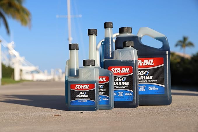 STA-BIL Marine Fuel System Treatment | Full Fuel System Cleaner, Injector Cleaner | Additive for Boats & Watercrafts, In-Season Cleaning & Protection 8oz (12 Pack)
