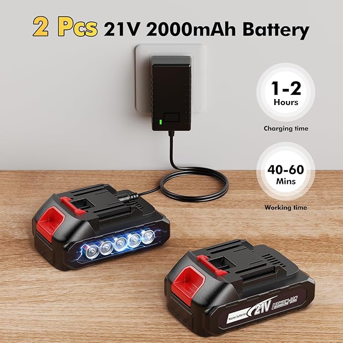 Mini Chainsaw Cordless 8 inch: Electric Chainsaw Battery Powered, Brushless Chain Saw with Auto Oiler, 2pcs Battery, Handheld Saw for Tree Branch Wood Cutting,Gardening Tools for Men Dad Husband