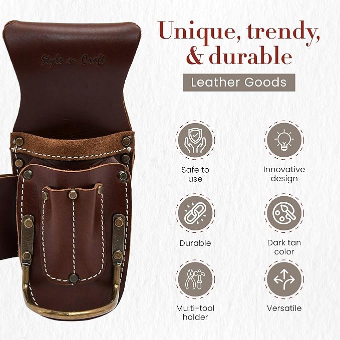 Style n Craft 9-Pocket Carpenter’s Nail and Tool Pouch