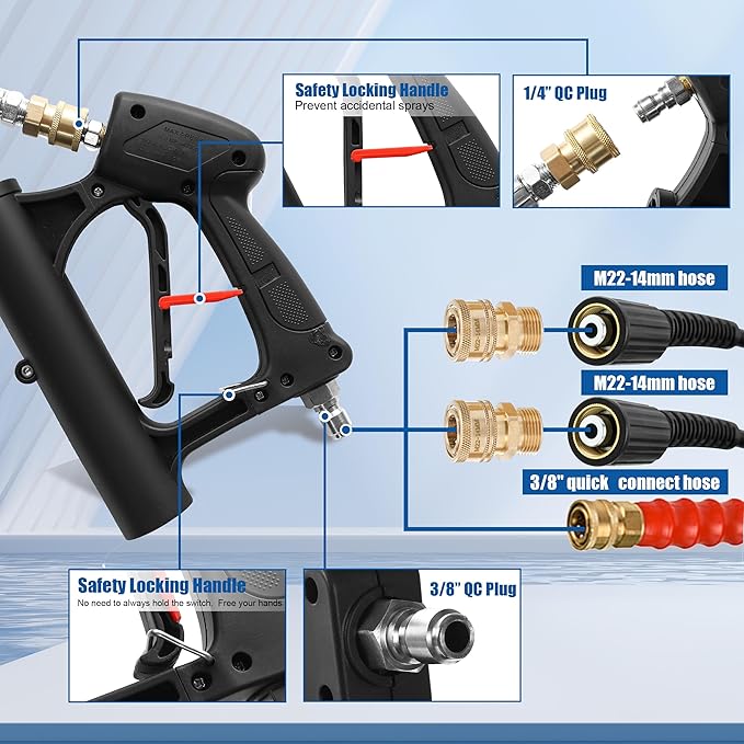 24" Pressure Washer Surface Cleaner with Dual Handle, 4 Wheels, Stainless Steel Power Wash Surface Cleaner Attachment, 4500 PSI Pressure Washer Accessory for Driveway Sidewalk Patio Cleaning