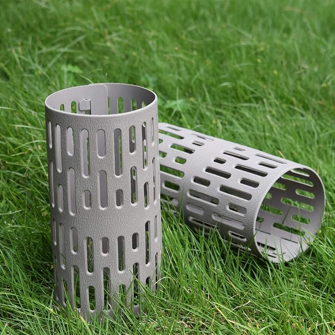 Plastic Tree Trunk Protectors - Nursery Mesh Bark Guard, Prevent Damage From Trimmers, Mowers, Rodents (6 Pack)