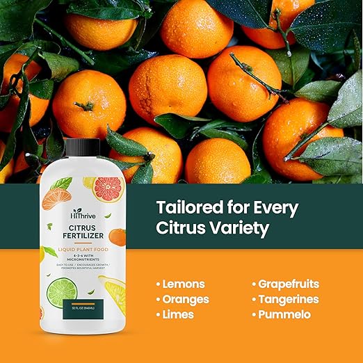 32oz Citrus Fertilizer - Makes 32 Gallons of 2-in-1 Citrus Tree Fertilizer for Lemon Trees Live Plants & More, 4-3-6 NPK Tree Food with Macronutrients + Micronutrients for Growth and Juicy Fruits